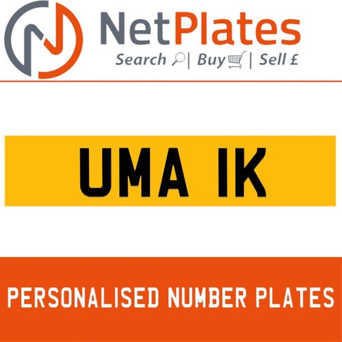 1900 UMA 1K Private Number Plate from NetPlates Ltd In vendita