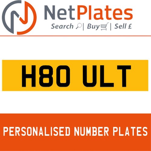 1900 H80 ULT Private Number Plate from NetPlates Ltd In vendita