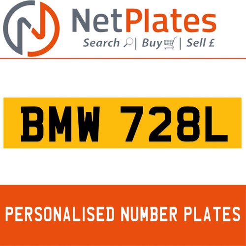 1900 BMW 728L Private Number Plate from NetPlates Ltd In vendita