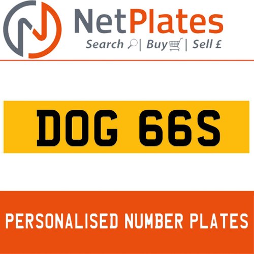 1900 DOG 66S Private Number Plate from NetPlates Ltd In vendita
