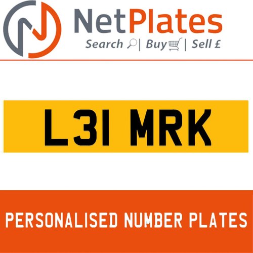 1900 L31 MRK Private Number Plate from NetPlates Ltd In vendita