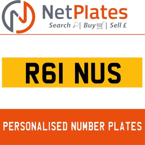 1900 R61 NUS Private Number Plate from NetPlates Ltd For Sale