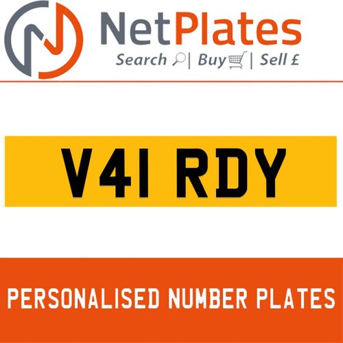 1900 V41 RDY Private Number Plate from NetPlates Ltd In vendita