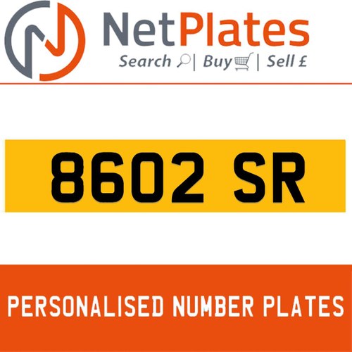 1900 8602 SR Private Number Plate from NetPlates Ltd In vendita