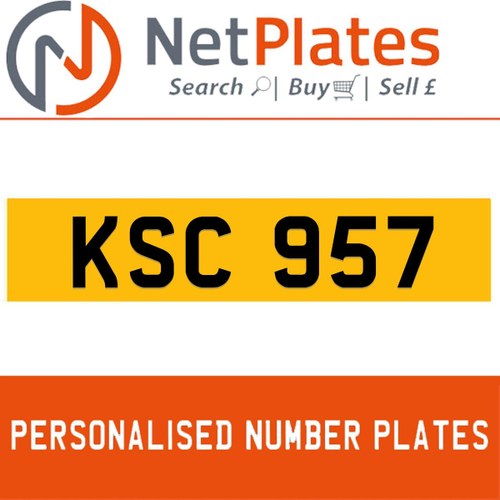 1900 KSC 957 Private Number Plate from NetPlates Ltd In vendita
