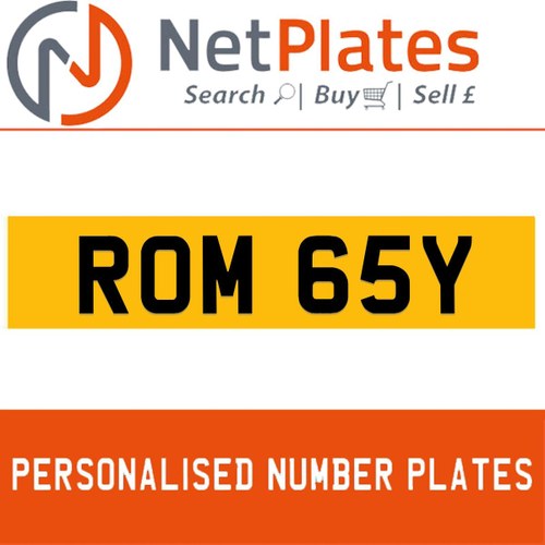 1900 ROM 65Y Private Number Plate from NetPlates Ltd For Sale