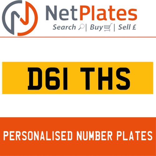 1900 D61 THS Private Number Plate from NetPlates Ltd In vendita