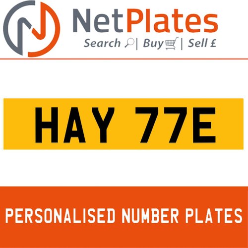 1900 HAY 77E Private Number Plate from NetPlates Ltd For Sale