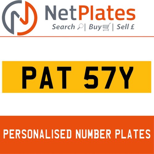 1900 PAT 57Y Private Number Plate from NetPlates Ltd In vendita