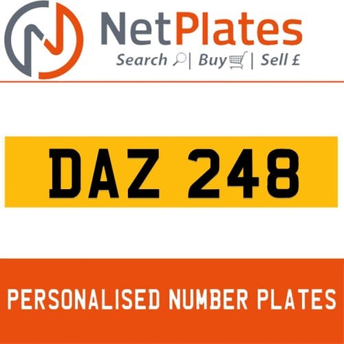 1900 DAZ 248 Private Number Plate from NetPlates Ltd For Sale