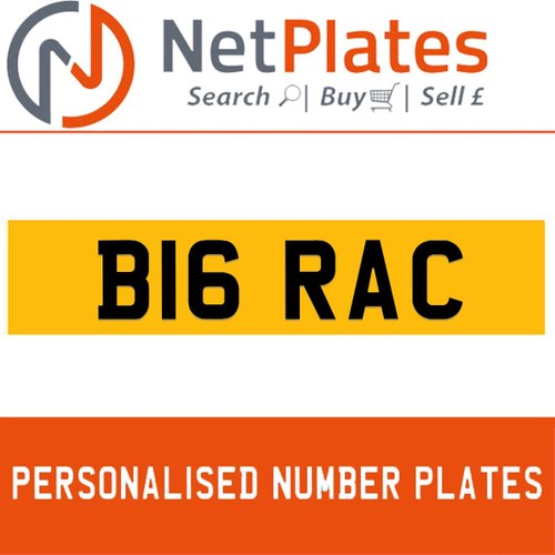 1900 B16 RAC Private Number Plate from NetPlates Ltd For Sale