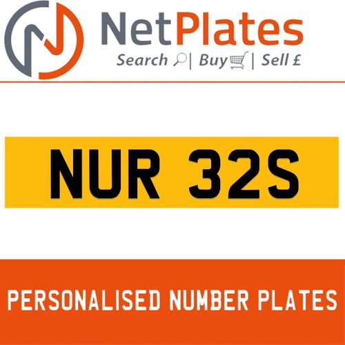 1900 NUR 32S Private Number Plate from NetPlates Ltd In vendita