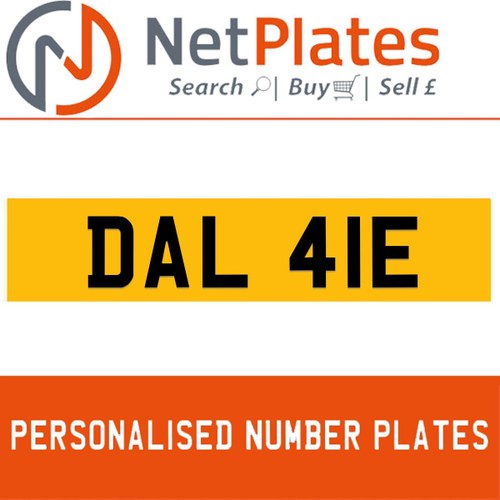 1900 DAL 41E Private Number Plate from NetPlates Ltd In vendita