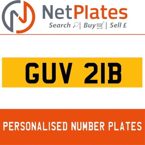 1900 GUV 21B Private Number Plate from NetPlates Ltd In vendita