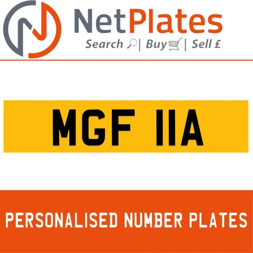 1900 MGF 11A Private Number Plate from NetPlates Ltd For Sale