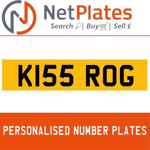 1900 K155 ROG Private Number Plate from NetPlates Ltd For Sale