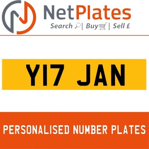 1900  Y17 JAN Private Number Plate from NetPlates Ltd For Sale