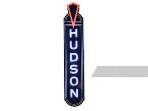 Hudson Vertical Neon Porcelain Sign In vendita all'asta