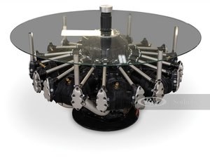 B-17 Flying Fortress Glass Coffee Table For Sale by Auction