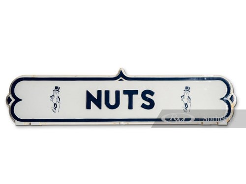 Planters Mr. Peanut "Nuts" Plastic Display Sign In vendita all'asta