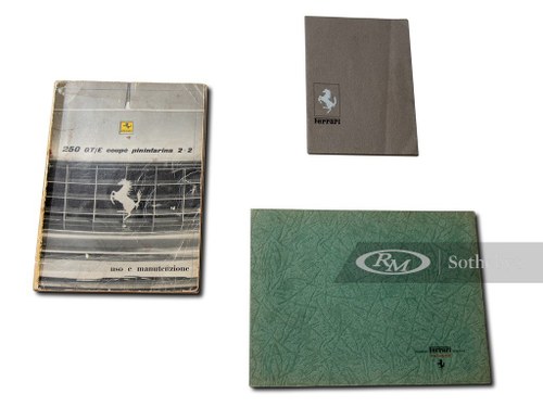 Ferrari 250 GT Owners Manual Set with Folio, Signed For Sale by Auction