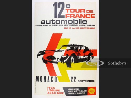 12th Tour de France Automobile, Monaco, Original Event Poste In vendita all'asta