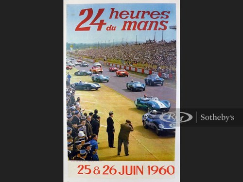 24 Heures du Mans Original Event Poster, 1960 For Sale by Auction