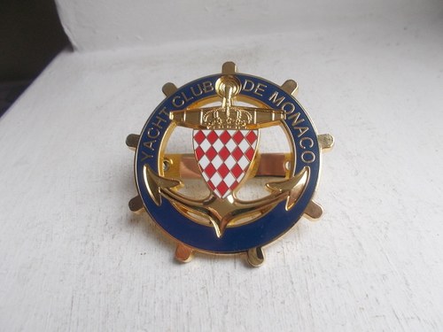 Yacht Club De Monaco enamel on brass with fixings 1980 In vendita