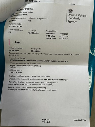 2011 Bentley Azure T à vendre (picture 198 of 198)