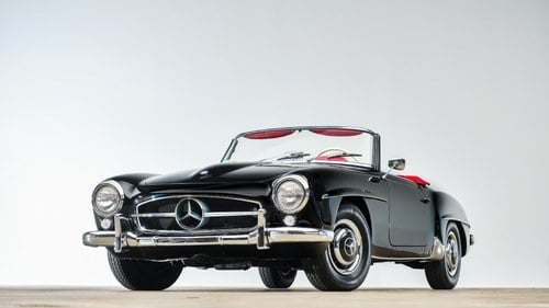 1960 Mercedes 190SL Roadster Black(~)Red 49k miles $132.5k Till salu