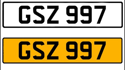 'GSZ 997' number plate for sale, Porsche 997 (911)