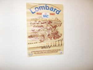 VINTAGE LOMBARD RALLY POSTER ORIGINAL 1982 STRATFORD ON AVON In vendita