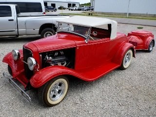 1932 Ford Custom Roadster + Tailer Corvette TPI 350 AT $39k For Sale