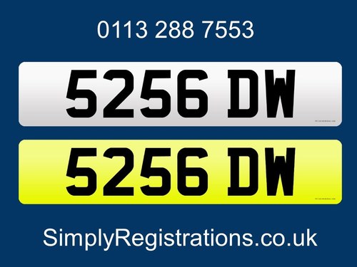 5256 DW - Private number plate VENDUTO