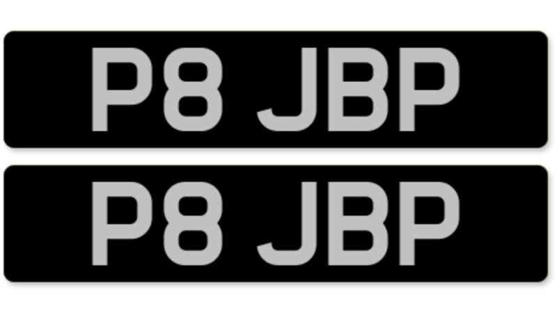 Private Registration - P8 JBP For Sale (picture 1 of 2)