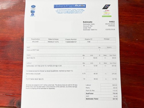 1983 Renault 4 GT L zum Verkauf (Bild 188 von 197)