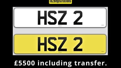 HSZ 2 Dateless 3x1 Number Plate.