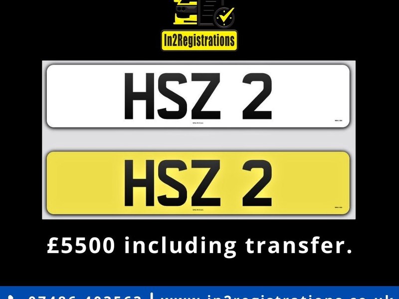 HSZ 2 Dateless 3x1 Number Plate.