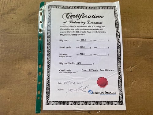 1965 Mercedes-Benz 300 SE Coupé W112 à vendre (picture 146 of 281)