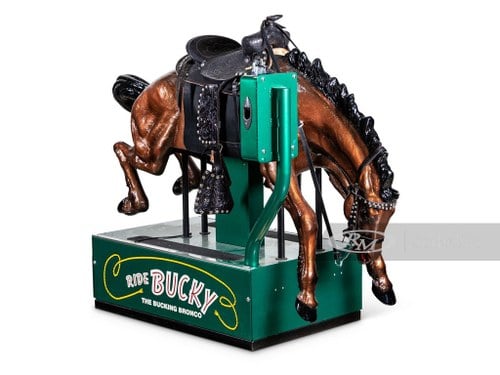 Bucky the Bucking Bronco Coin-Operated Kiddie Ride by Ballys For Sale by Auction