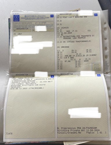 1967 Fiat 500 In vendita (immagine 44 di 44)