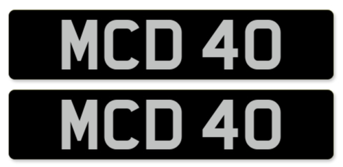 Private Registration - MCD40 En venta (imagen 1 de 2)