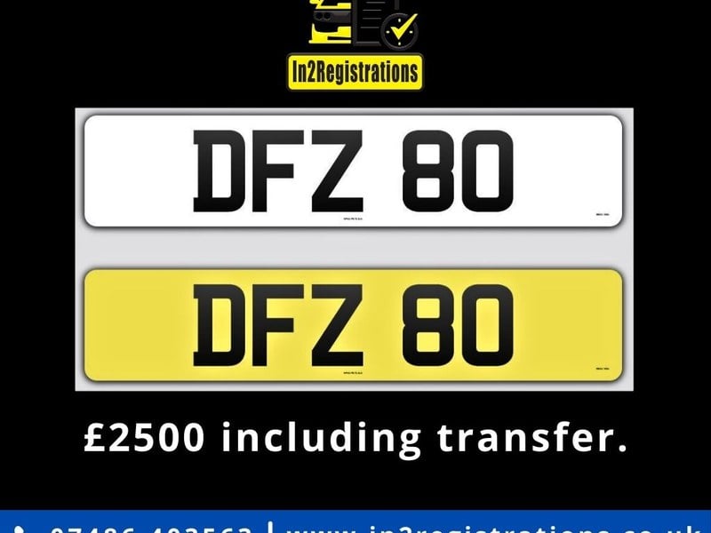 DFZ 80 Dateless 3x2 Number Plate.
