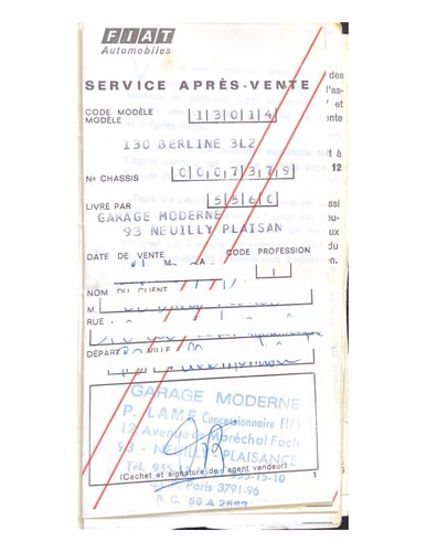 1972 Fiat 130B 3200 Berlina For Sale (picture 122 of 124)