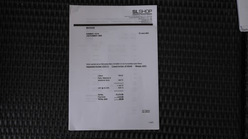 1986 Mercedes-Benz 300SL R107 till salu (bild 392 av 396)