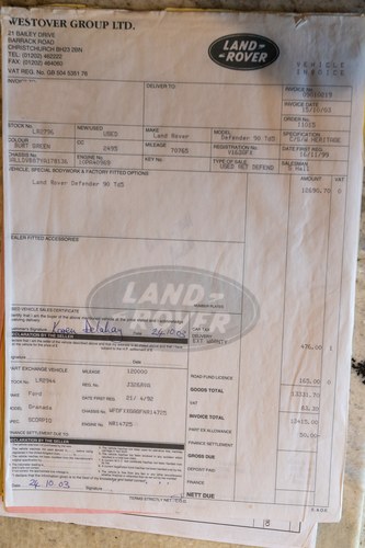 1999 Land Rover Defender 90 County TD5 Heritage Edition zum Verkauf (Bild 181 von 183)