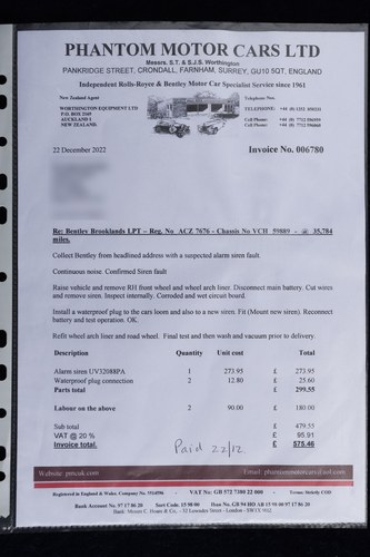 1997 Bentley Brooklands LPT Te koop (foto 203 van 236)