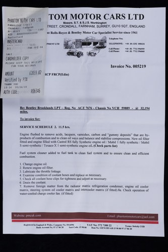 1997 Bentley Brooklands LPT Te koop (foto 209 van 236)