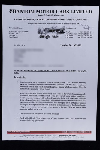 1997 Bentley Brooklands LPT Te koop (foto 212 van 236)