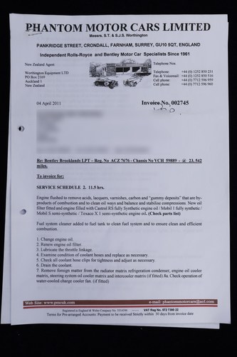 1997 Bentley Brooklands LPT Te koop (foto 214 van 236)